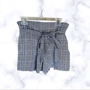 Forever 21 Houndstooth Paperbag Bow Shorts